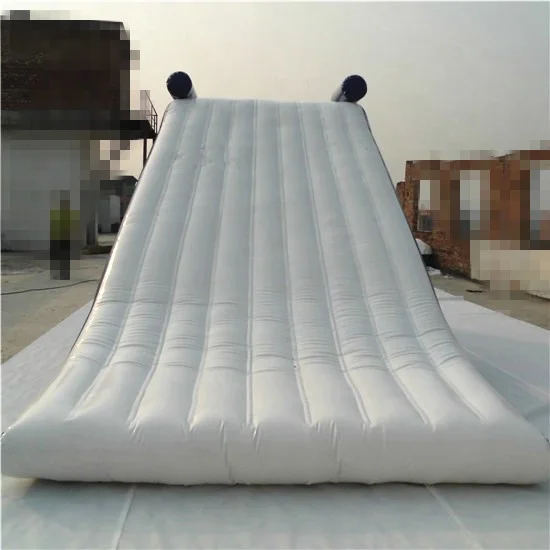 Popular summer water park Water use inflatable floating slide blue and white slip slide inflatable water slide for sale