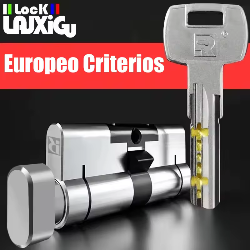 Cilindro estรกndar europeo de alta calidad, cilindro de cerradura, cerradura antirrobo, puerta de entrada, cerradura exterior, puerta de cilindro