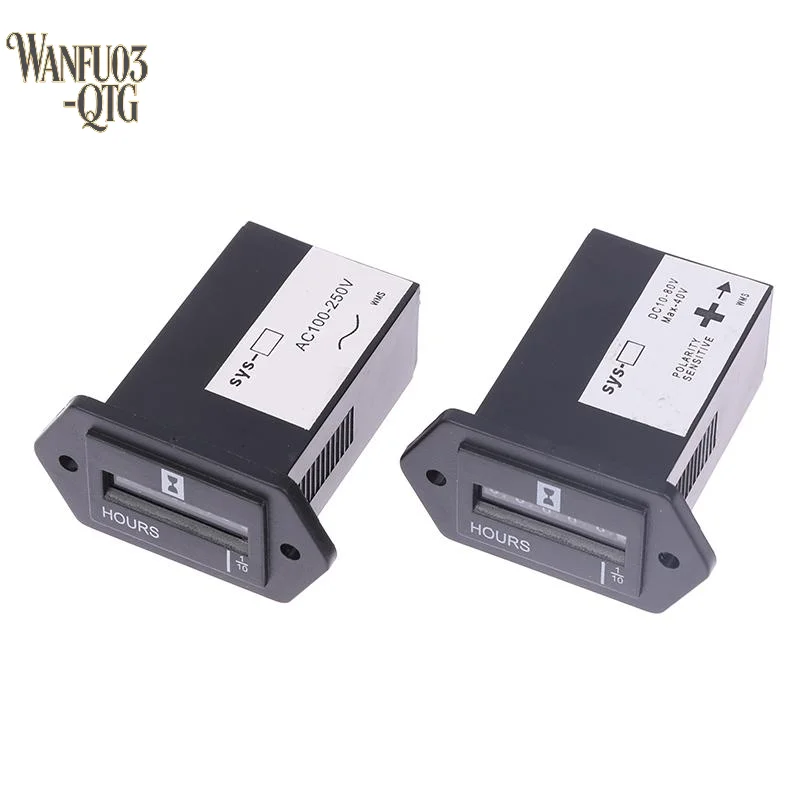 Hot Sale 6 Digits 100-250V AC 10-80V DC Hour Meter,Complete Sealed Quartz Timer Counter SYS-1