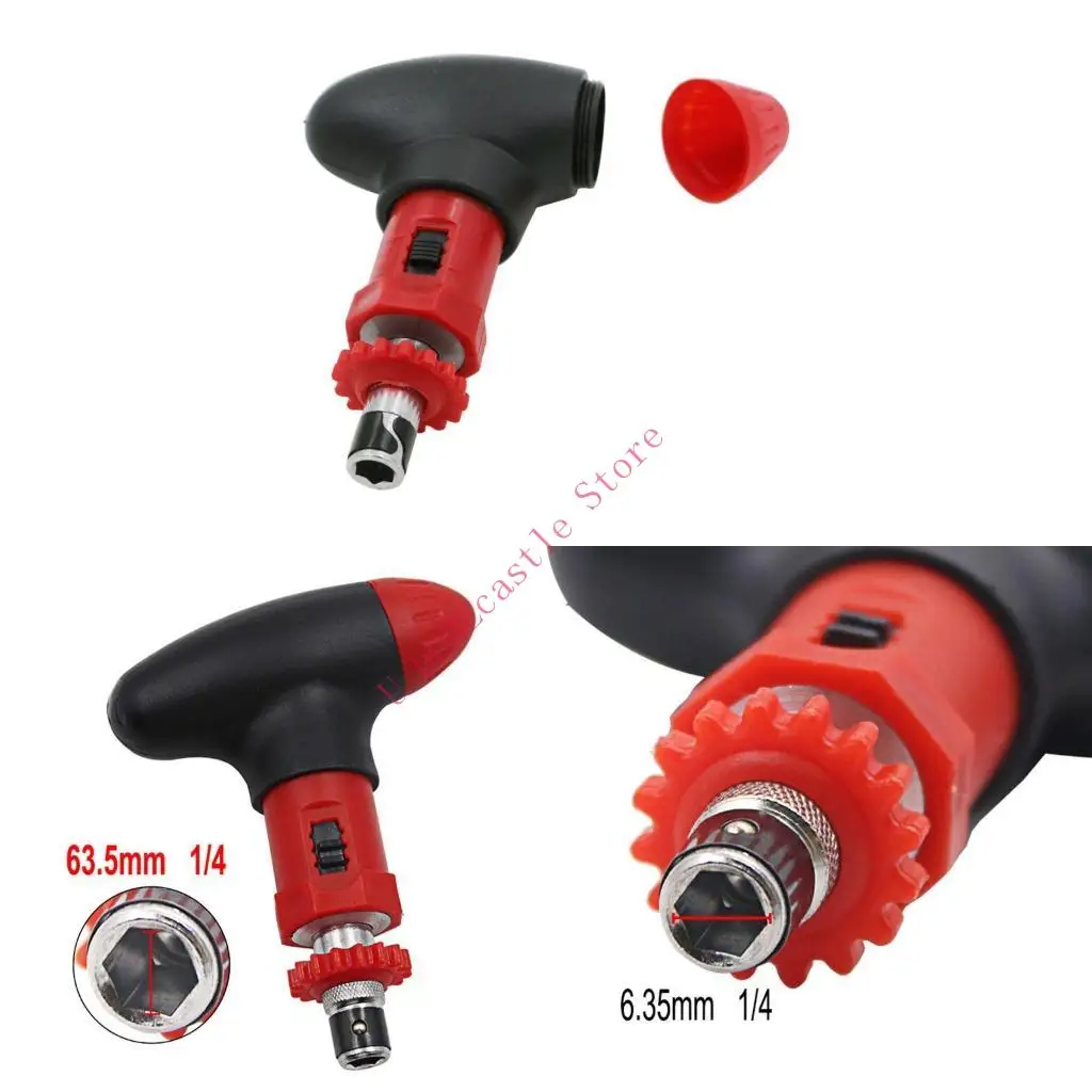 63HF Manual for T Type Ratchet Screwdriver Quick Bolt Driver Batch 6.35 mm Rotate For