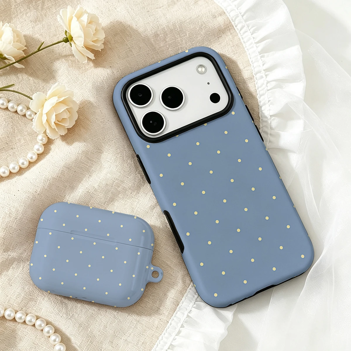 2 in 1 Yellow Dots Blue For Ma - đánh giá và giá Airpod Case Cover