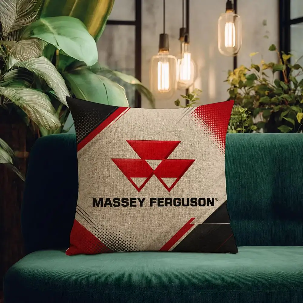 Brand Massey Ferguson Cushion Cover Natural Linen Pillowcase Set Cushion Cover for Sofa Bedroom Chair