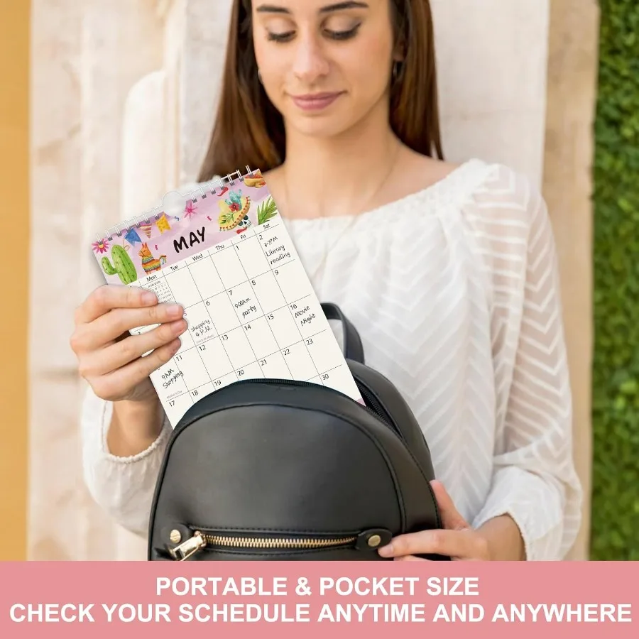 Маленький настенный календарь на 2026202718 месяцев Мини-настольный настенный календарь работает с января 2026 до июня. 2027 Вертикальная ежемесячная заметка размером 6 x 9 дюймов