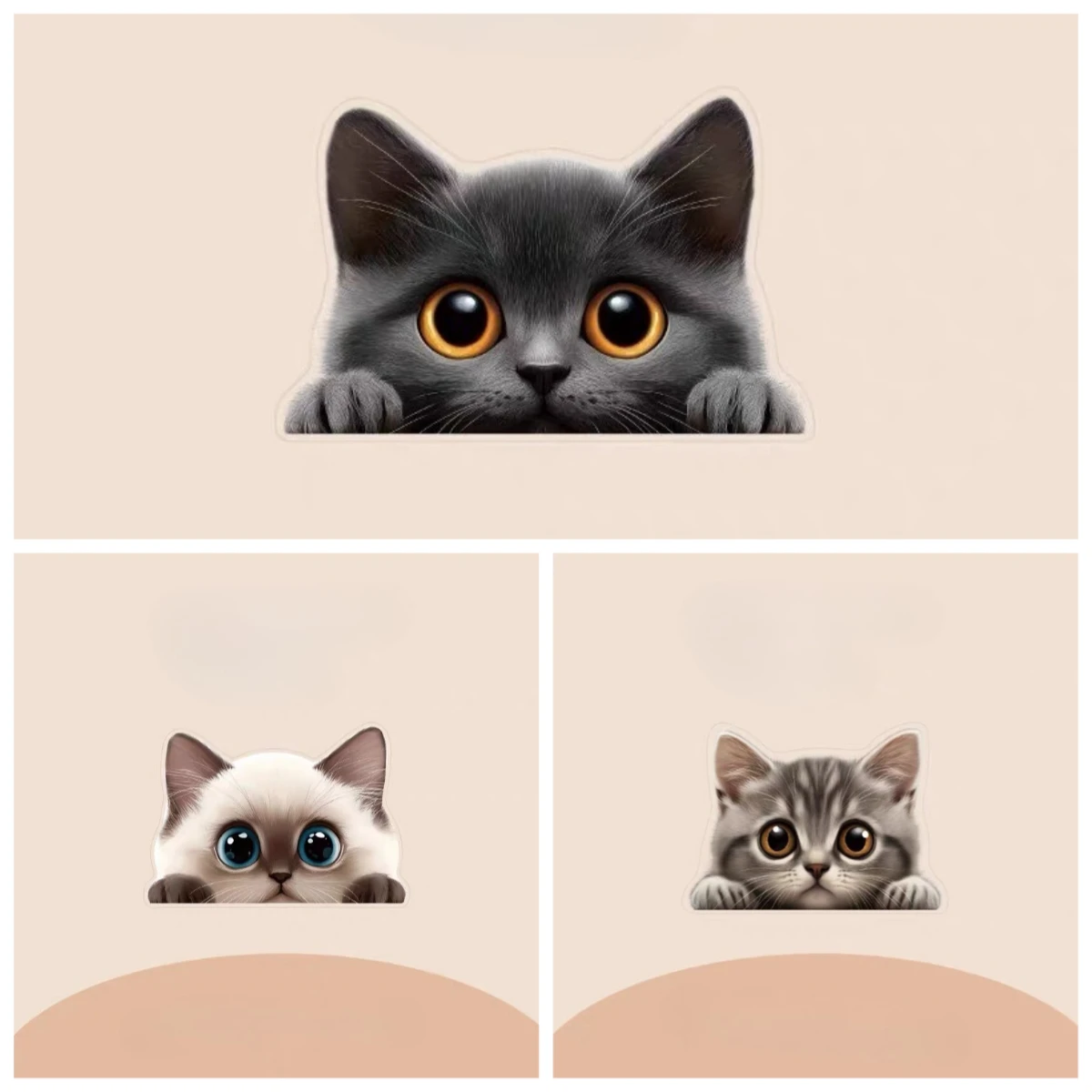 Car Stickers Custom Cat Peeping Car Stickers Removable Decals for Vehicle Decoration