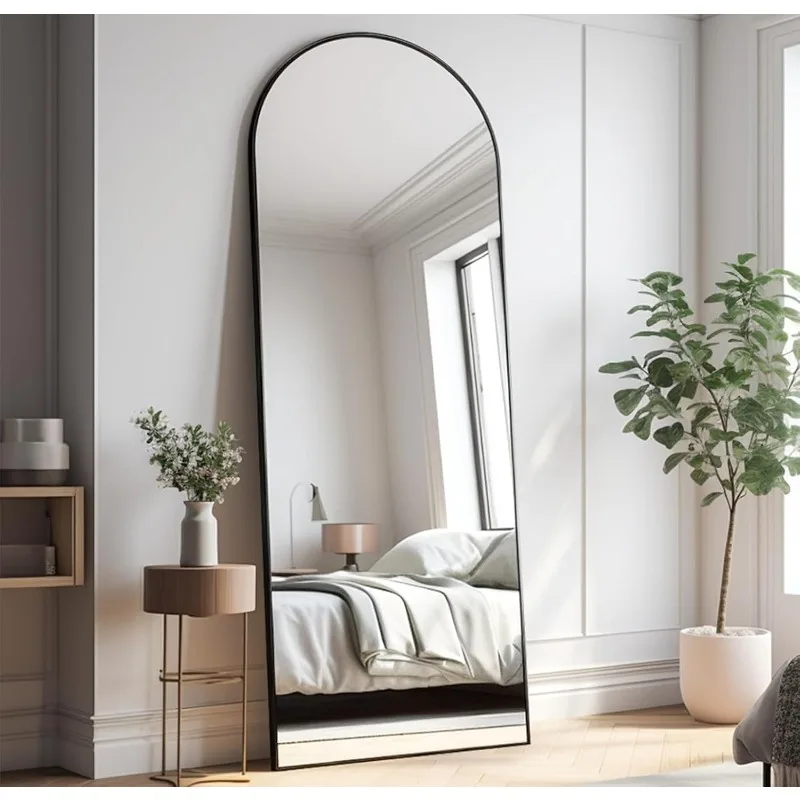 

Full Length Mirror 57" x 20" Arched Floor Mirror Wall or Hanging Mounted Mirrors Full Body Mirrors with Stand Simple Home