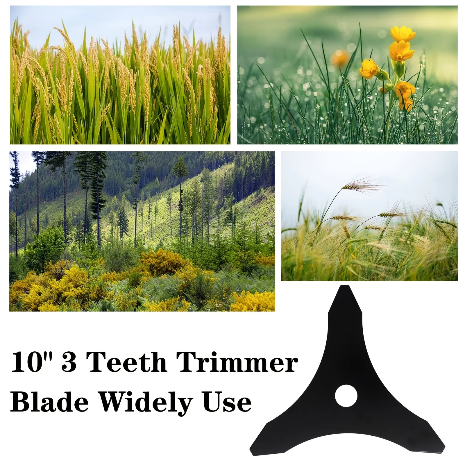 LUSQI 2 Stück Freischneiderklinge 10 Zoll x 3 Zähne Carbon Weed Wacker Ersatzklingen-Trimmer für 1 Zoll Innenbohrung Weed Eater Blades – Detail 4