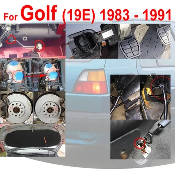 브레이크 클러치 페달 커버, VW 골프 2 MK2 1983 1984 1986 1988 1990 1991 시트 패스너 레일 클립, 프론트 보넷 후드 스톱 버퍼 