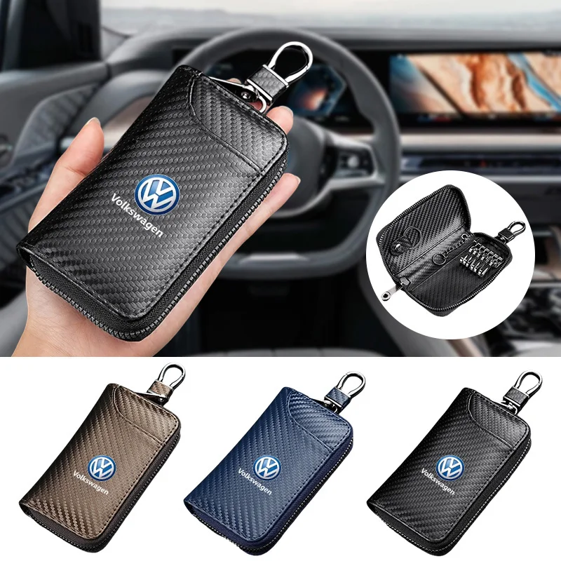 

Carbon Fiber Car Driver's Licence Organiser Insurance Card Holder Wallet Purse for Volkswagen Vw Passat Jetta Polo Touran Golf