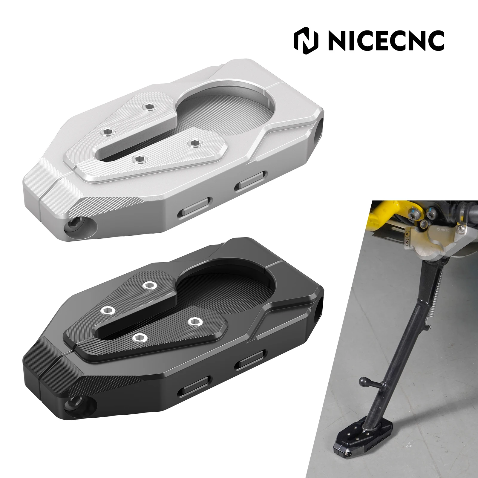 

For 2019-2023 BMW R1250GS R 1250 GS Kickstand Extension Plate Side Stand Enlarger Pad for BMW R1200GS R 1200 GS 2016 2017 2018