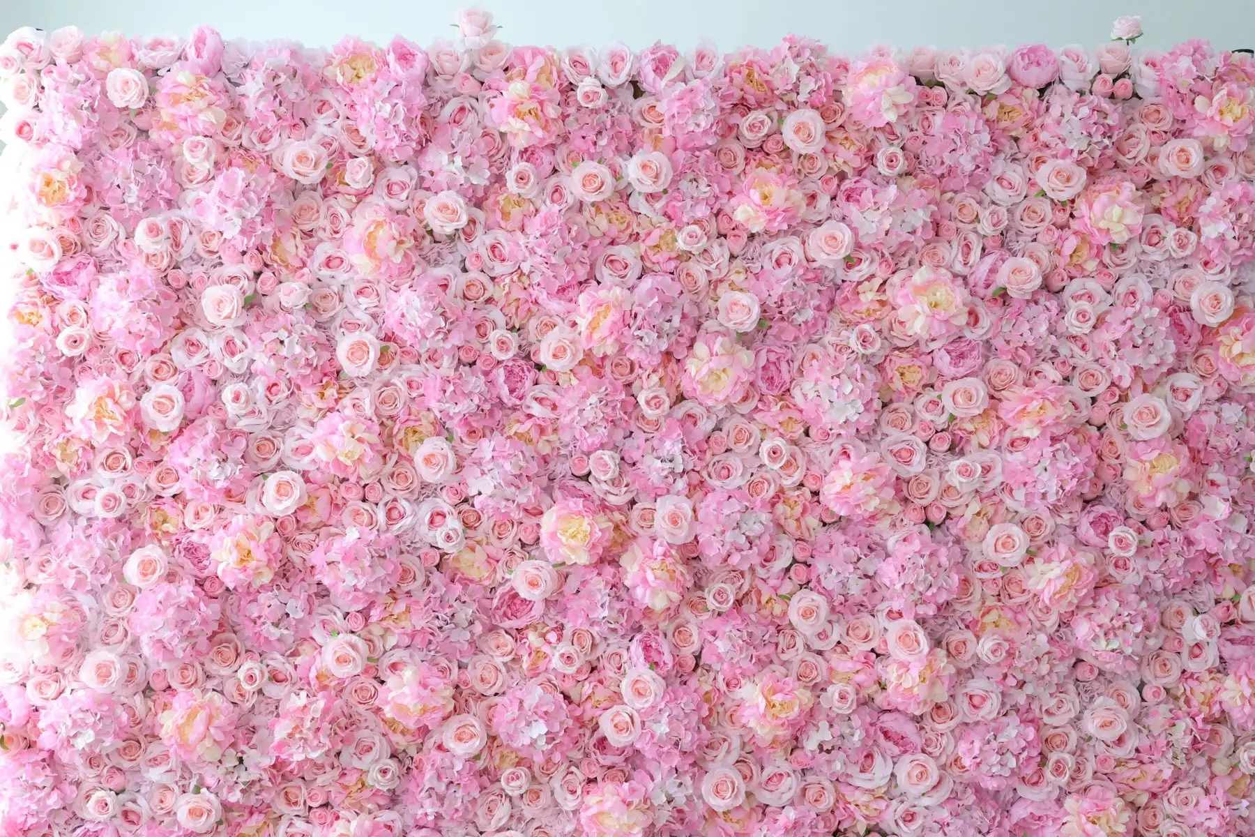 3D Pink Series Rose Hydrangea Roll Up Cloth Flower Wall Wedding Backdrop Window Display Flower Runner Event Party Prop