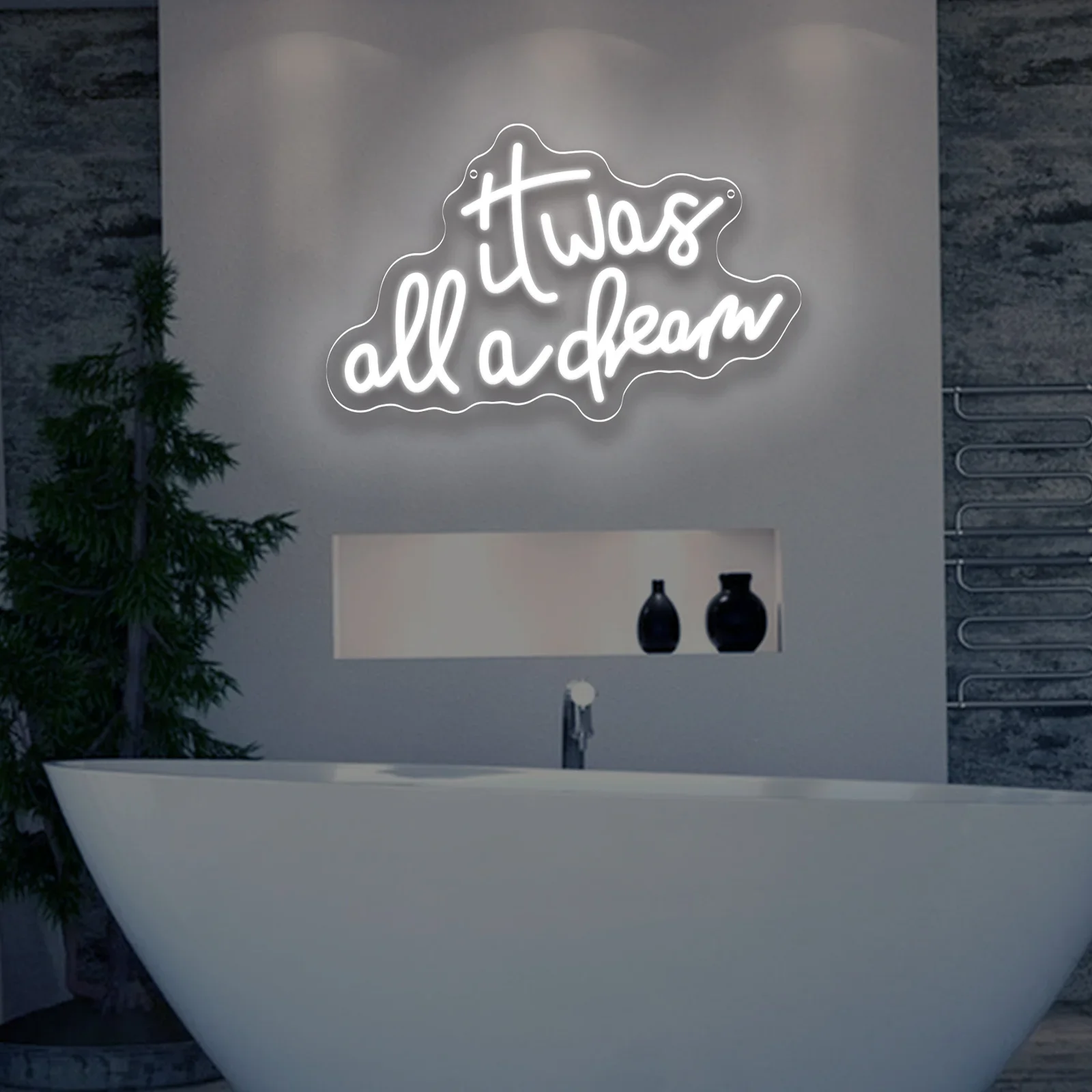    それはすべて夢だった ネオンサイン USB調光式LEDネオンライトサイン ドリンクバー、男性の隠れ家、寝室、ホテル、店舗、パーティー、壁の装飾用