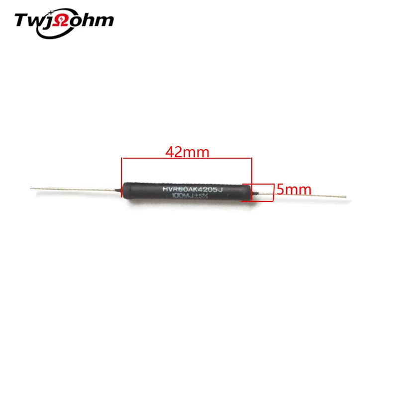 2PCS HVR80AK4205 High Voltage Resistor 2W 100M10M 200M 500M10K30M510K Ohm 20K Thick Film Non Inductive Resistor