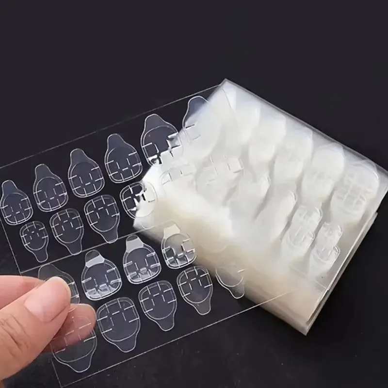 240/480 Pcs Strong Adhesive Tape, for Nail Tips, Double-Sided Adhesive Film, for Fake Nails, Transparent
