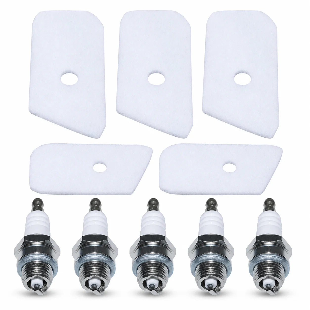 530150253 5-teiliges Luftfilter-Zündkerzen-Set für Husqvarna 124L 125L 128L 128CD 128LD 128LDX Trimmer Freischneider, für Craftsman OEM