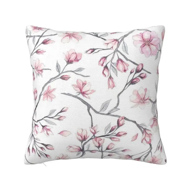 Custom Floral Wallpaper Square Pillow Case Home Decor 3D Double Side Print Cushion Cover for Living Room