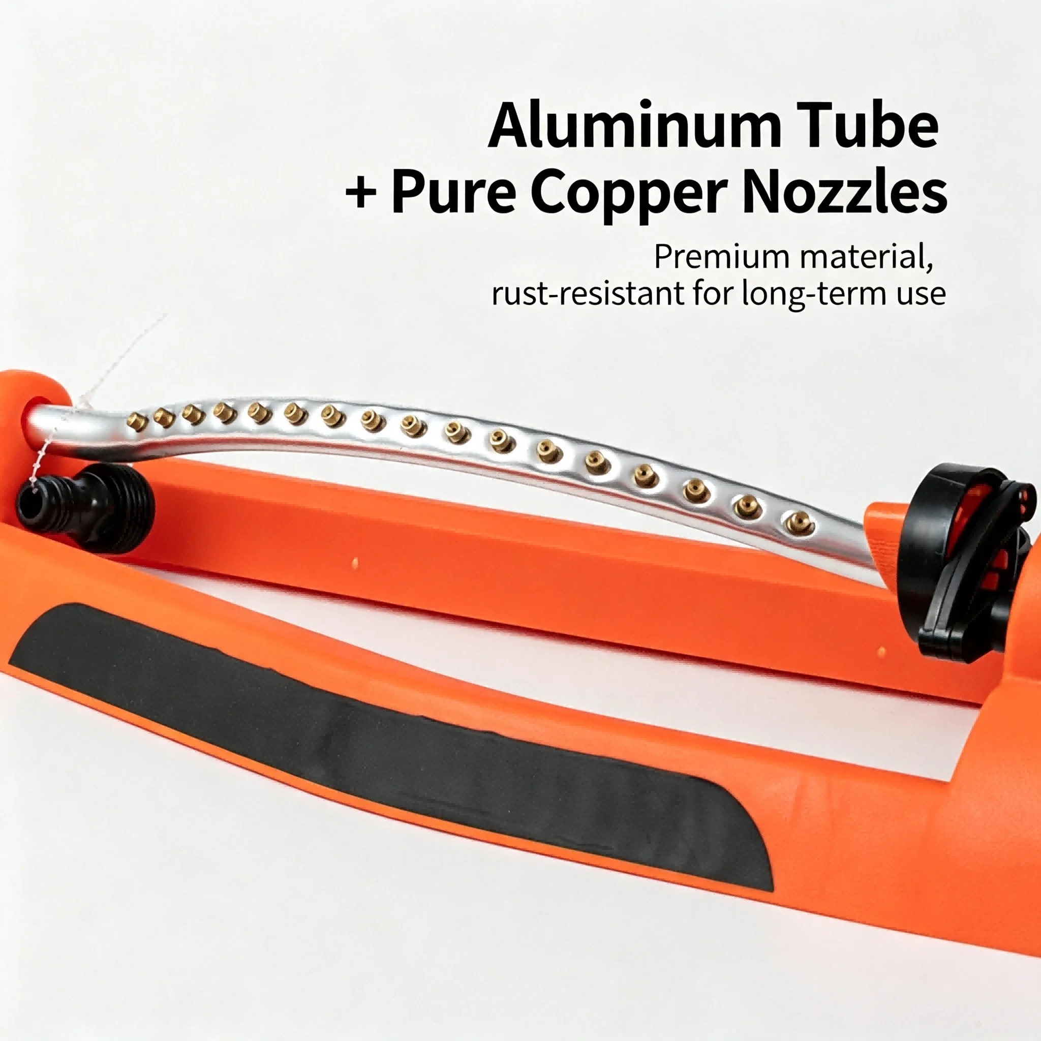 Oscillating Lawn Sprinkler with Pure Copper Nozzle and Hydraulic For swing Mechanism for Consistent Water Flow view 4
