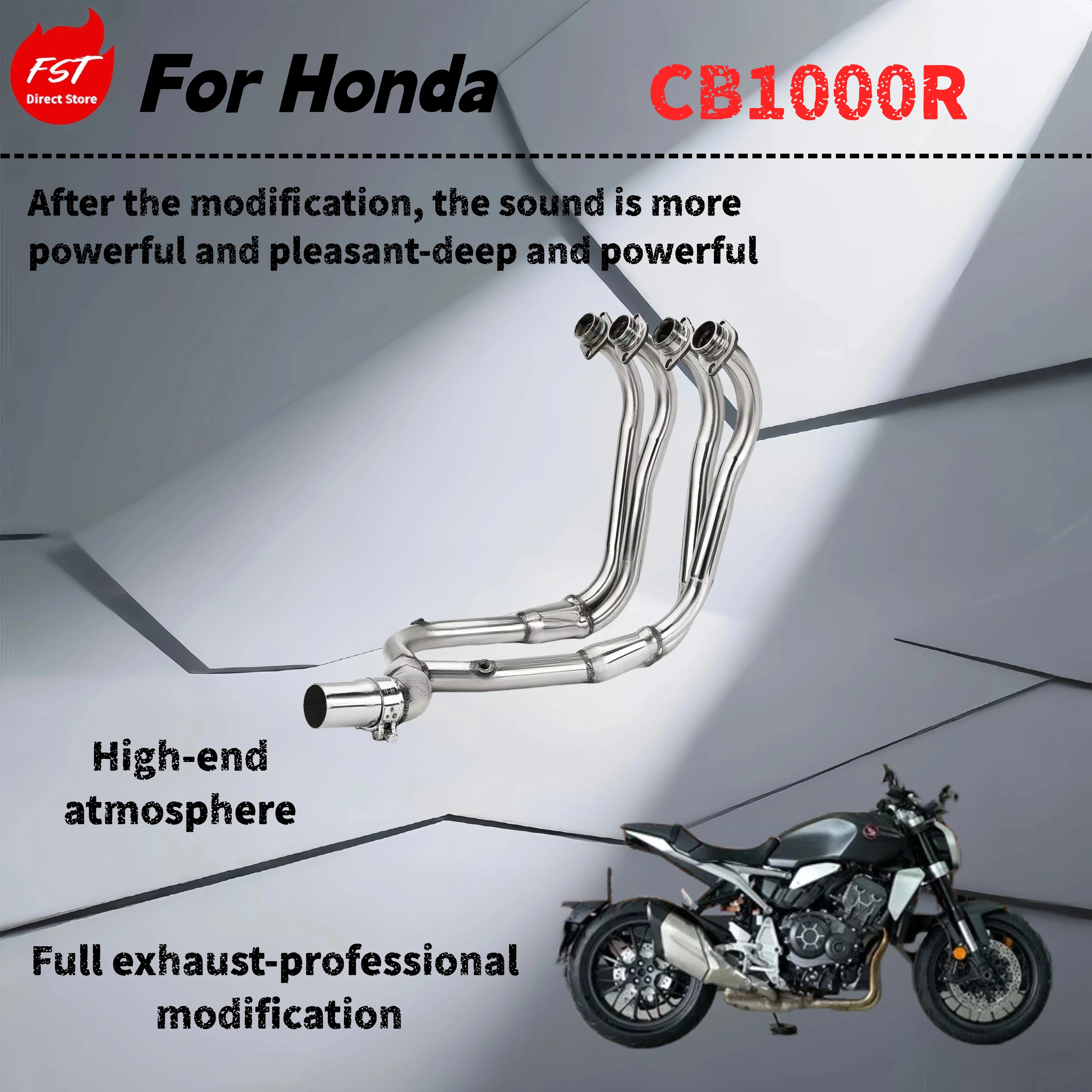 

For Honda CB1000R-Modified front exhaust pipe-the sound is deep, rich and powerful