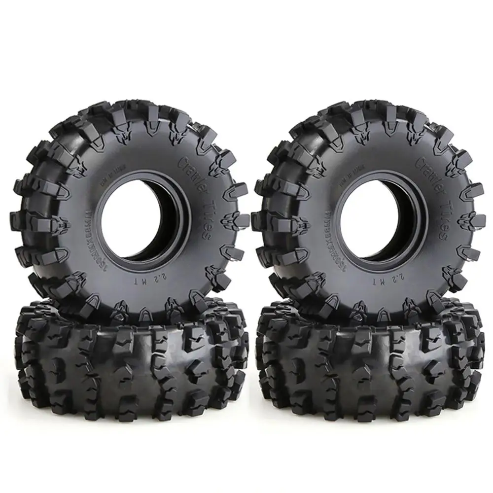 

2-4pcs 150mm*58mm Rubber Tyre 2.2 Wheel Tires For 1/10 Rc Crawler Wraith Trax Rr10 Scx10 Wrangler Yeti 90026 90020 90031 90056