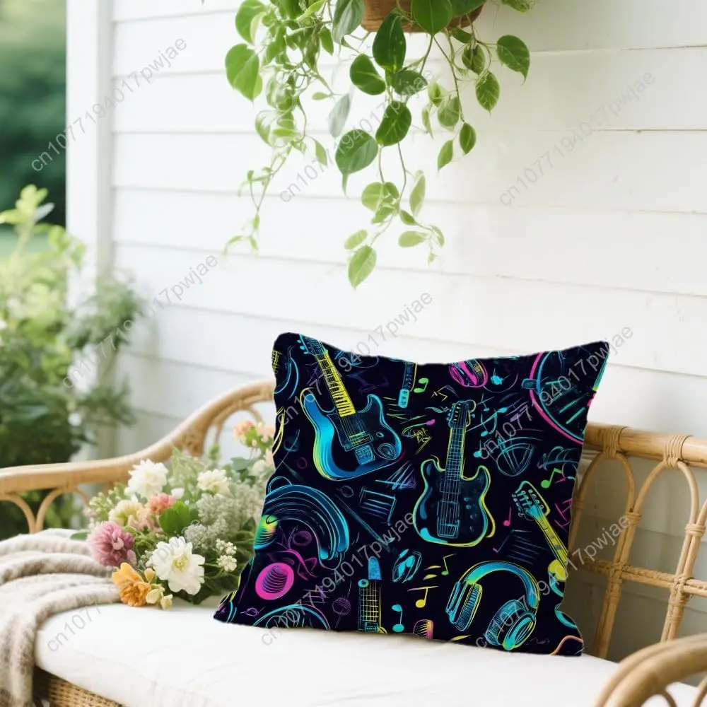 

Cirzone Gifts for Music Guitar Lovers -18x18Inch Throw Pillow Cover Funny Guitar Gift with Gift Box Perfect Birthday Music Teach