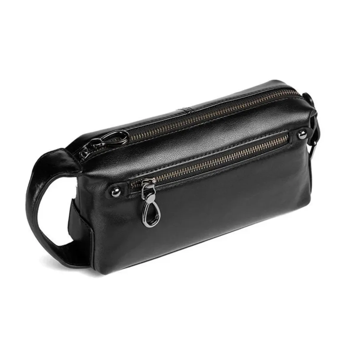 حقائب يد أصلية للرجال من الجلد الطبيعي بمقبض كبير على شكل بقرة حقائب يد فاخرة للأعمال محافظ رجالية عصرية غير رسمية ومحافظ نقدية