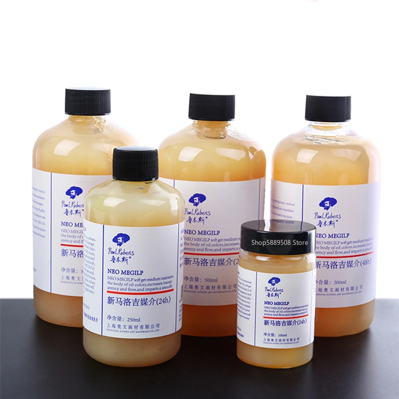 500ml Paul Rubens NEO MEGILP Oil Painting Alkyd Resin Mediator Drier Oil Painting Media Overcoat Solvent Glazing Toning Oil