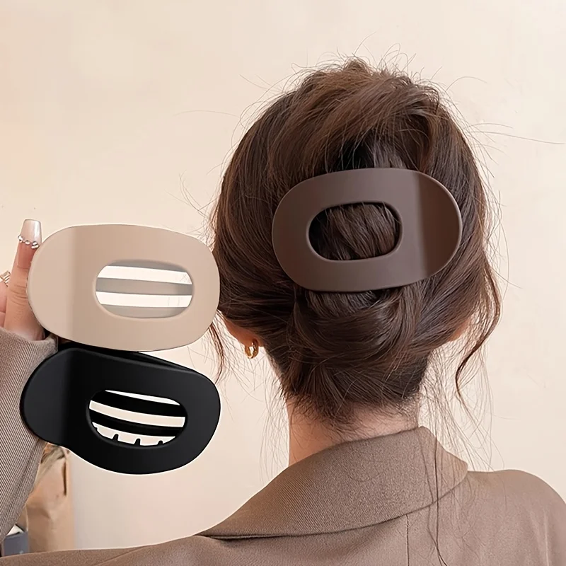

3Pcs Elegant Acrylic Hair Clips Set for Women Solid Color Comfortable Curved Design Fashion Versatile Girl Hair Accessories