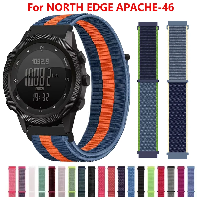 22 mm Sport-Nylonschlaufe für NORTH EDGE APACHE-46, atmungsaktives Armband, Correa für NORTH EDGE i Redmi Watch 3 Lite/3 Active