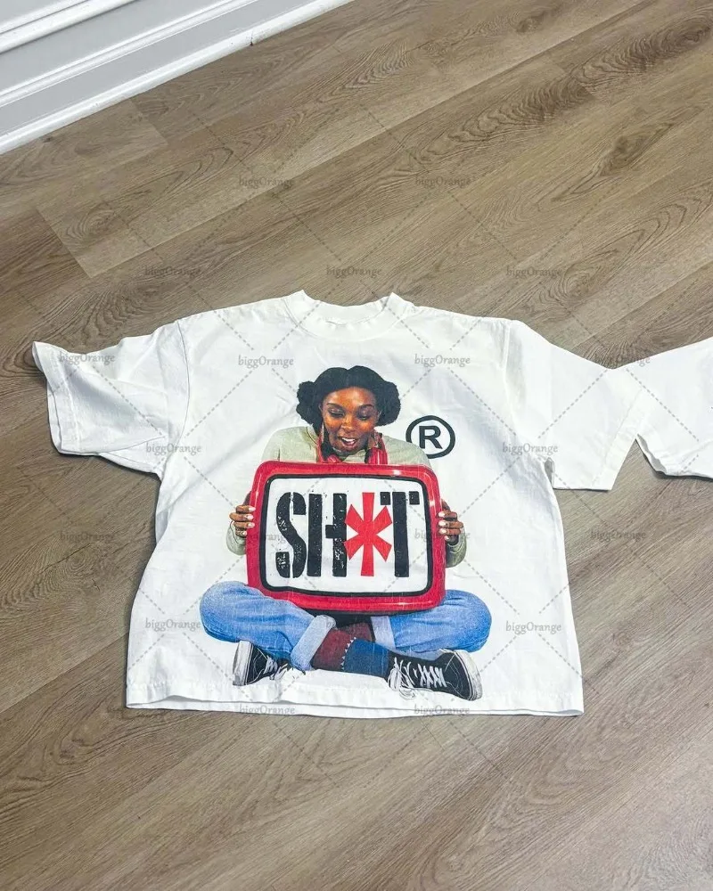 

2025 самая продаваемая американская девушка с большим логотипом и значком американской уличной моды в стиле хип-хоп, повседневная спортивная удобная футболка с короткими рукавами