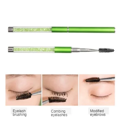 10PC High Quality Crystal Eyelash Brush Mascara Wands Applicator Spoolers Eye Lashes Extension Individual Applicator Eye Makeup