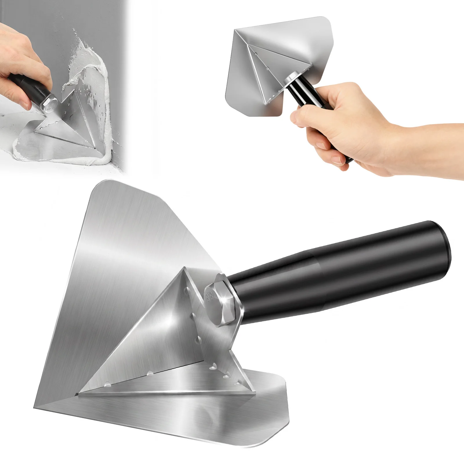 Stainless Steel Corner Trowel 90 Degree Drywall Plaster Finishing Tool For Wall Internal External Angle DIY Construction Tool