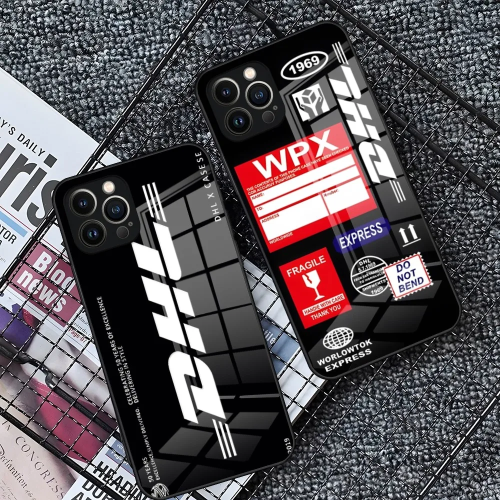 Чехол для телефона iPhone 15 14 Pro 11 Label 13 Dhl Simple 12 Mini XS XR Max 6 8 7 Plus SE Express Glass luxury Design Cove