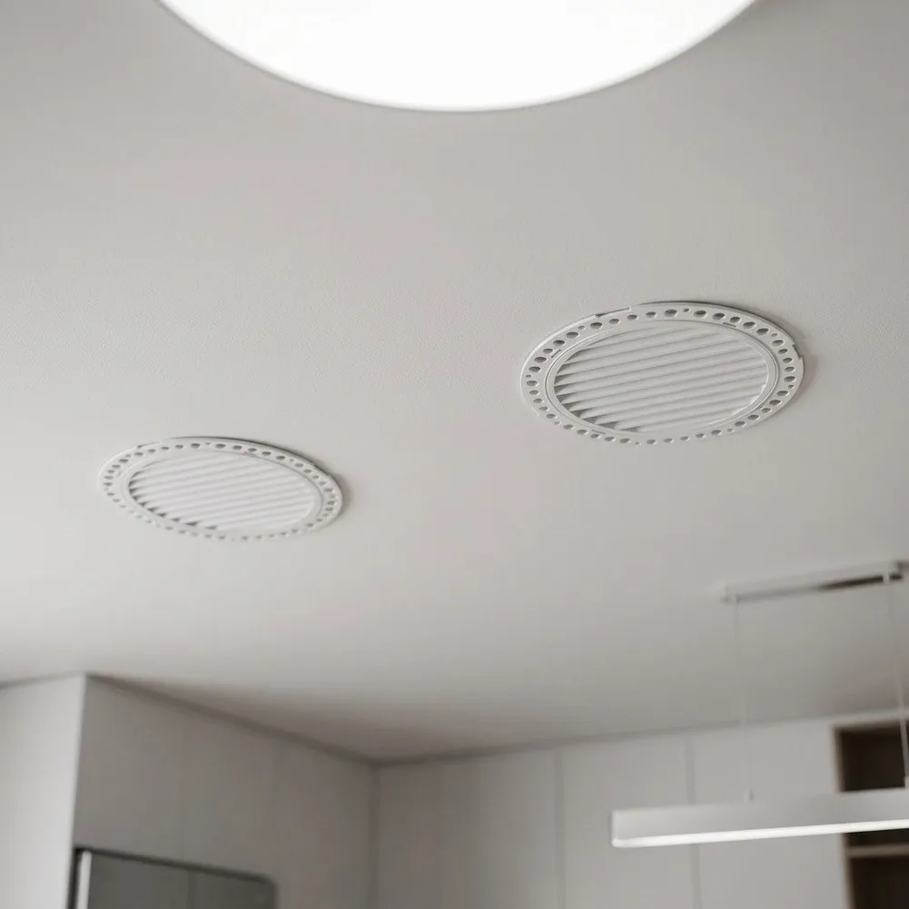 Round ABS Embedded Air Outlet with Fine Mesh Design for Efficient Air Circulation in For Kitchen Bathroom Environments