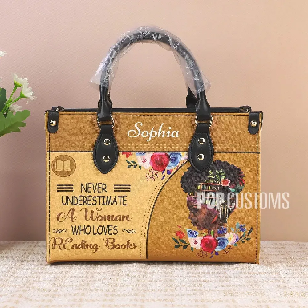 

Персонализированная женская сумка из искусственной кожи класса люкс, новая версия, с двумя верхними ручками, с полноцветной печатью, индивидуальный дизайн, в подарок