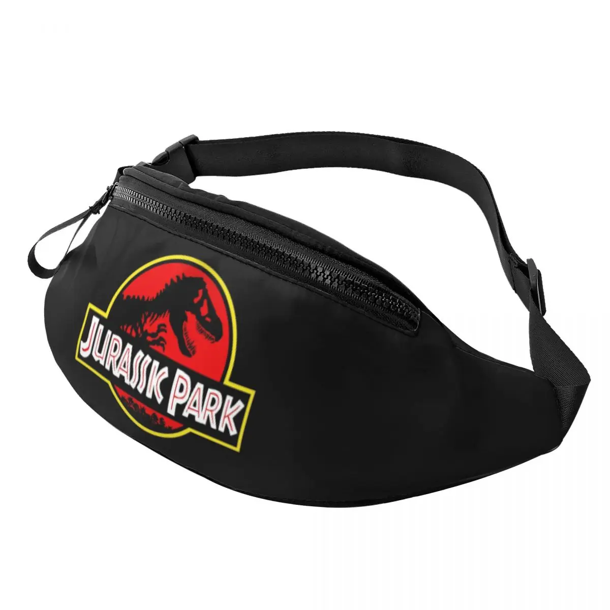 Customized Jurassic Park Logo Fanny Pack for Women Men Cool Dinosaur Crossbody Waist Bag Travel Hiking Phone Money Pouch