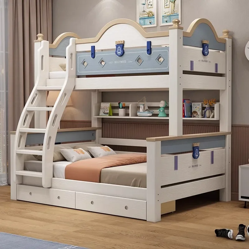 Marco de litera tamaño queen de lujo con colchón de almacenamiento, cama tipo loft para bebé recién nacido, cama de día, muebles de dormitorio