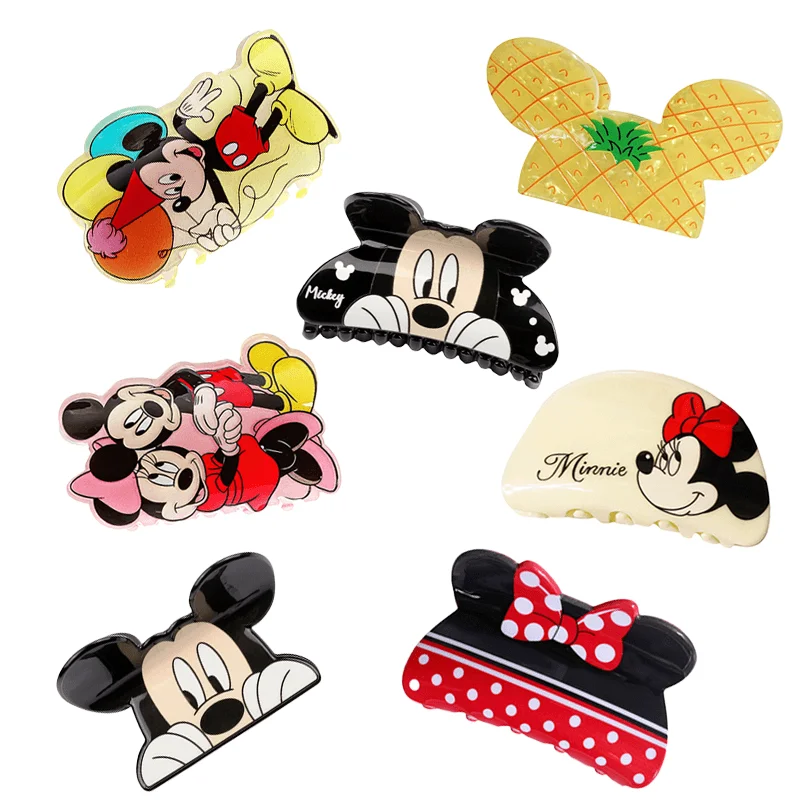 مجموعة مخالب شعر ديزني ميكي وميني مكونة من 7 قطع. احصل على مزاجًا جيدًا كل يوم. إنها إكسسوار شعر متعدد الوظائف