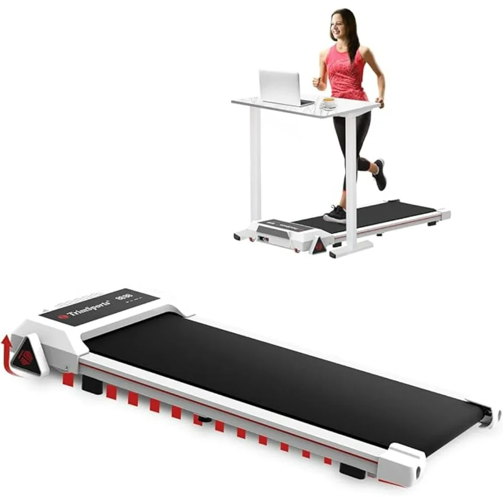 Walking Pad with Incline Under Desk Treadmill 265lb Capacity, Portable Compact Small Standing Desk Treadmill with Remote Control