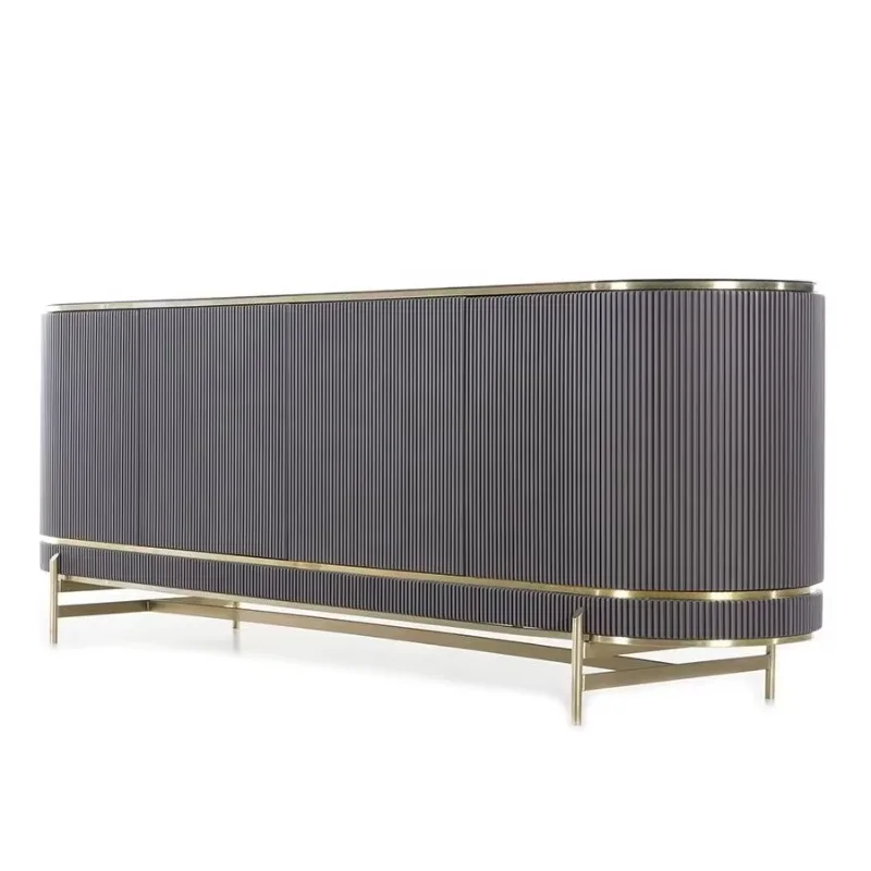Contemporary sideboard stainless steel sideboard buffet cabinet with storage restaurant furniture