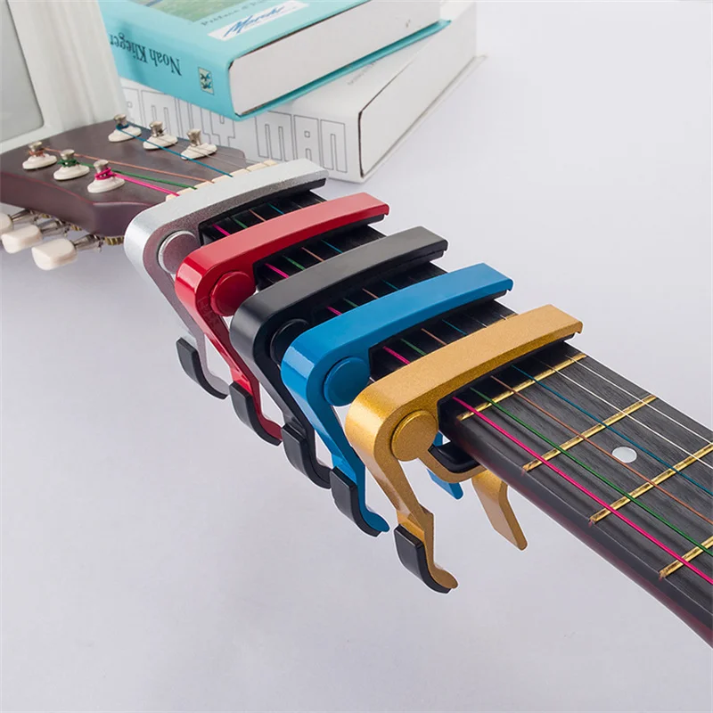 Color Folk Guitar Aluminum Alloy Tuning Clip Multi Functional Durable Metal Kapo Classical Electric/Wooden Guitar Accessories