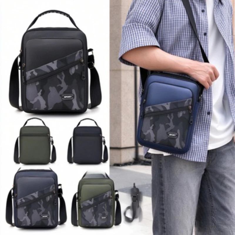 New Men's Bag Simple Camouflage Sports Outdoor Single Shoulder Crossbody Bag Trendy Men's Large Capacity Single Shoulder Bag
