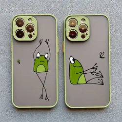 Cartoon Cute Frog Dance Phone Case For iPhone 17 11 13 12 14 Pro Max 16 15 Pro Max Case funda iPhone XR XS X 16 Plus Back Cover