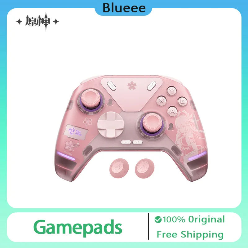 

Genshin APEX4 Gamepads Wireless Yae Miko Pink Game Handles Customized Controller Hall Rocker for XBOX STEAM PC Accessory Gift