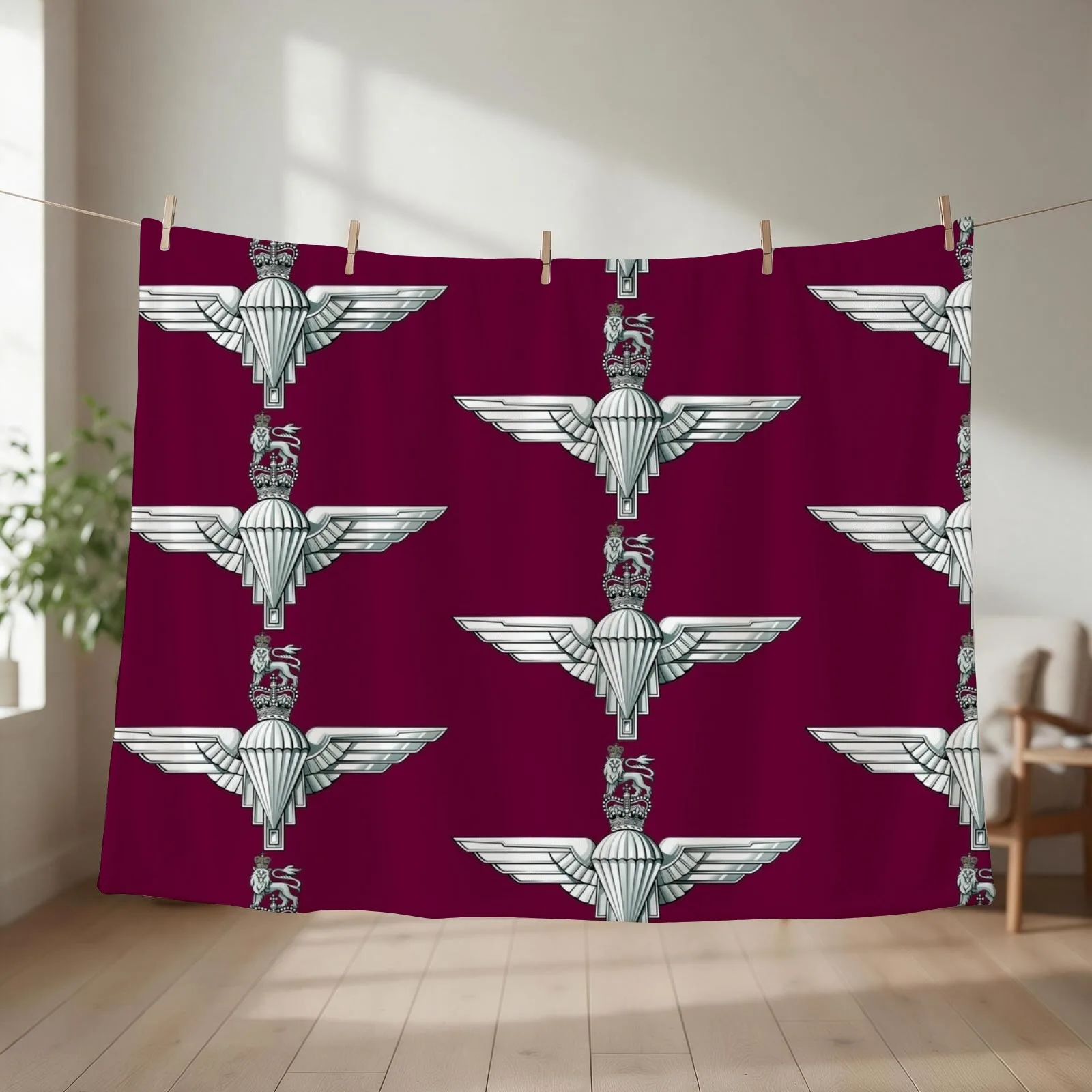 Parachute Regiment Cap Badge Throw Blanket Thin Moving Picnic Summer Blankets