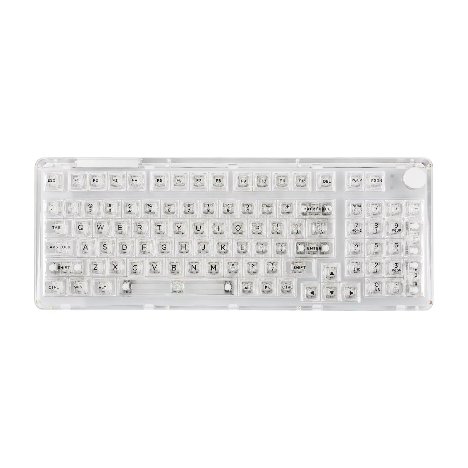 KiiBOOM Phantom 98 98-Key Plate-Mounted Wired/BT5.0/2.4GHz Wireless NKRO Mechanical Keyboard with 8000mAh Battery