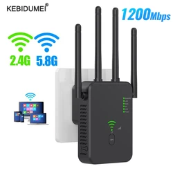 Bezprzewodowy wzmacniacz sygnału WiFi 5G 1200 mb/s Router wzmacniacz Wifi dwuzakresowy daleki zasięg Extender 5Ghz Wi-Fi wzmacniacz sygnału Repeater