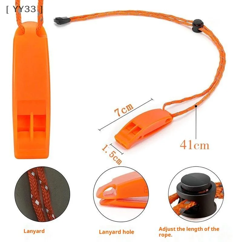 Dual-Frequency Survival Whistle High-Pitch Dolphin Sound Emergency Whistle with Lanyard for Outdoor & Disaster〔YY33〕
