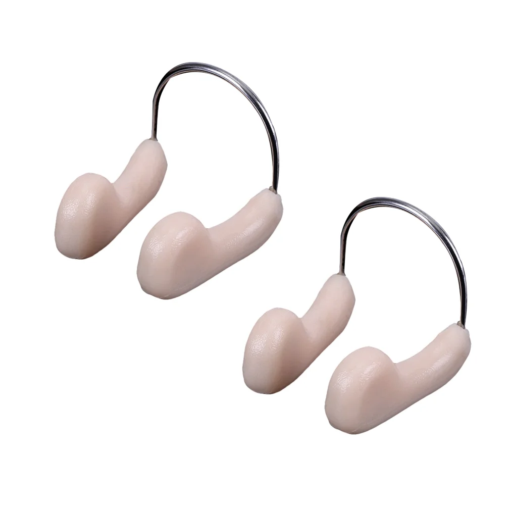 2 Pcs Bow Clasp Swim Nose Plugs Adult Diving Underwater Clip Man Flechettes Loose Beads