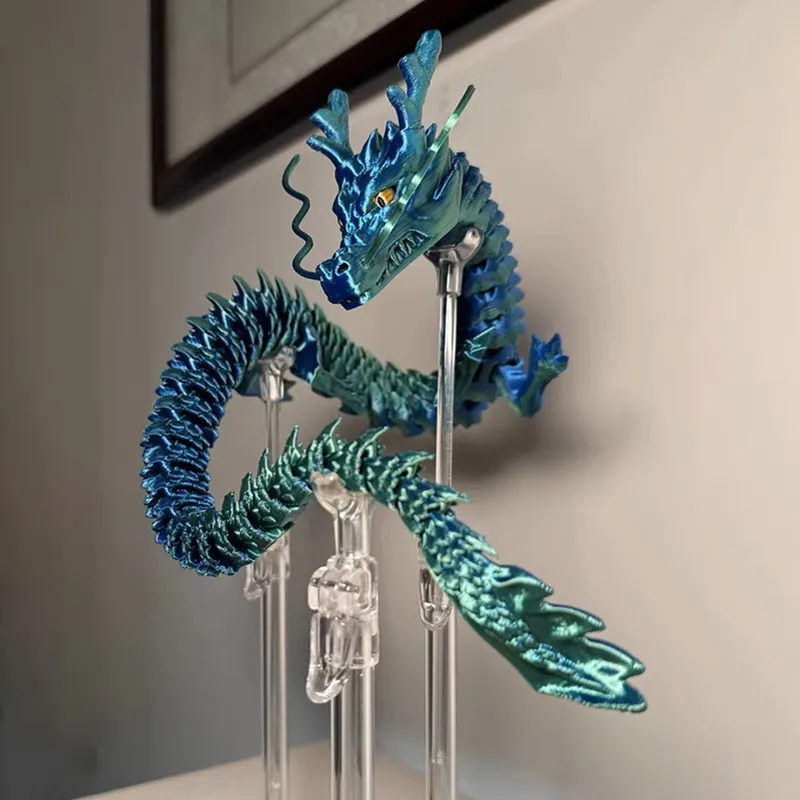 3D-Druck Drachenmodell Handwerk Farbwechsel Gemeinsame Bewegungen Auto Dekoration Aquarium Ornament Halloween Weihnachtsgeschenke – Detail 2