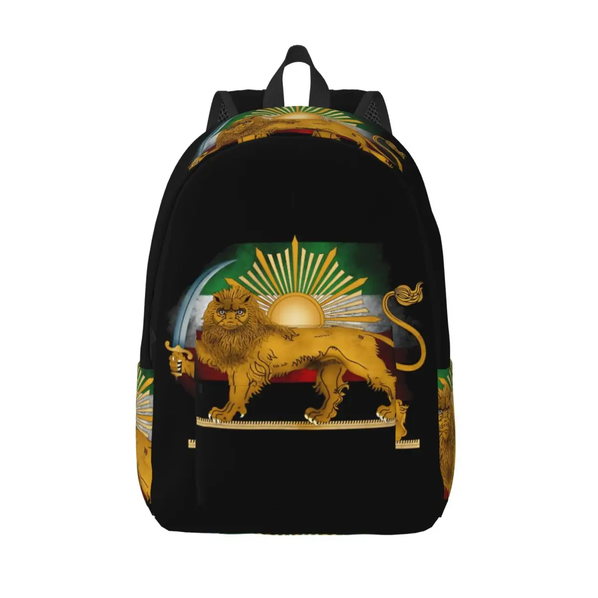 

Persian Lion And Sun Backpack Make Iran Great Again University Backpacks Female Style School Bags Design Pattern Rucksack