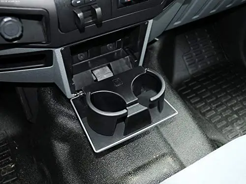 

Steel Grey In-Dash Dual Cup Holder Compatible With 2011–2016 Ford F250 F350 F450 F550
